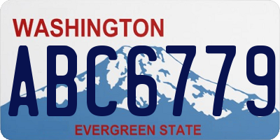 WA license plate ABC6779