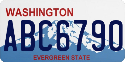 WA license plate ABC6790