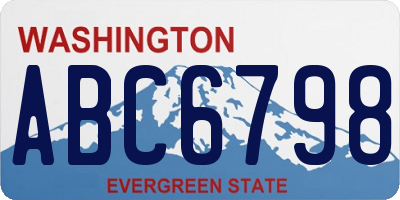 WA license plate ABC6798