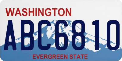 WA license plate ABC6810