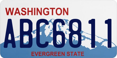 WA license plate ABC6811