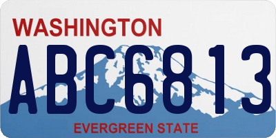 WA license plate ABC6813