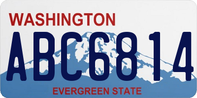 WA license plate ABC6814