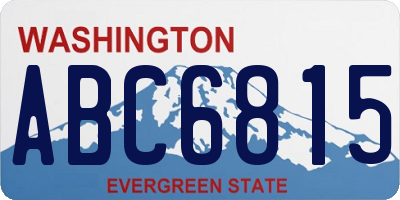 WA license plate ABC6815