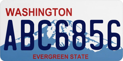 WA license plate ABC6856