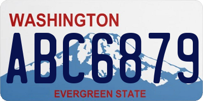 WA license plate ABC6879