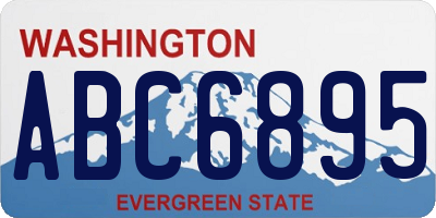 WA license plate ABC6895