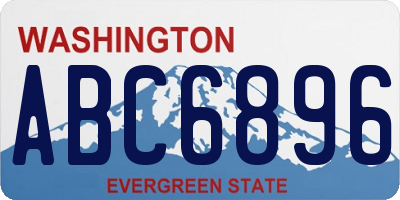 WA license plate ABC6896