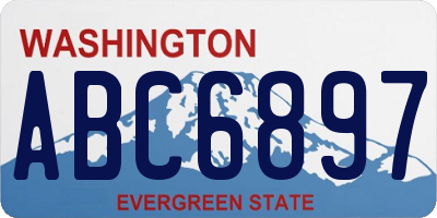 WA license plate ABC6897