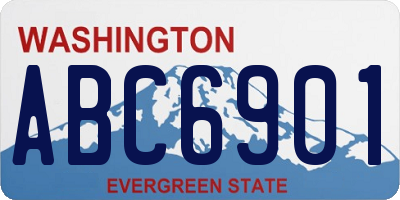 WA license plate ABC6901