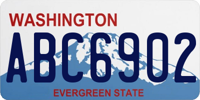 WA license plate ABC6902
