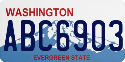 WA license plate ABC6903