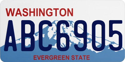 WA license plate ABC6905