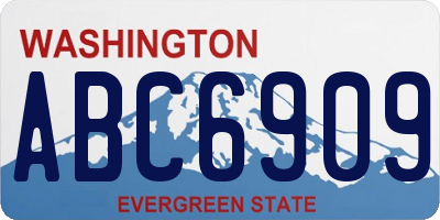 WA license plate ABC6909