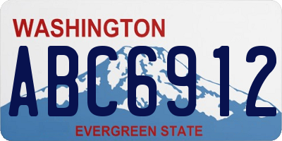 WA license plate ABC6912