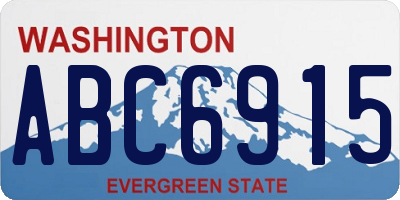 WA license plate ABC6915