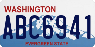 WA license plate ABC6941