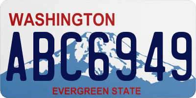 WA license plate ABC6949