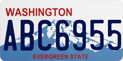 WA license plate ABC6955