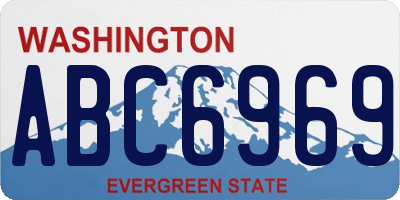 WA license plate ABC6969
