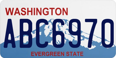 WA license plate ABC6970