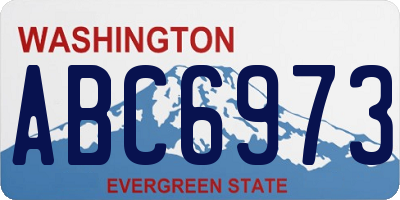 WA license plate ABC6973