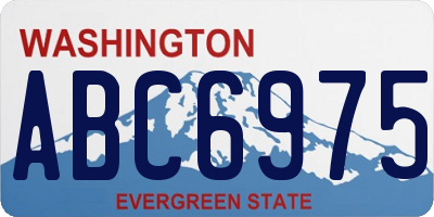 WA license plate ABC6975