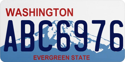 WA license plate ABC6976
