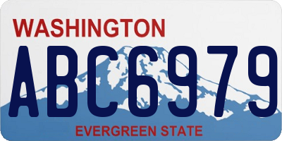 WA license plate ABC6979