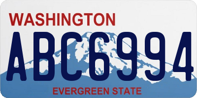WA license plate ABC6994