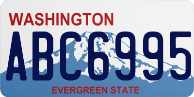 WA license plate ABC6995