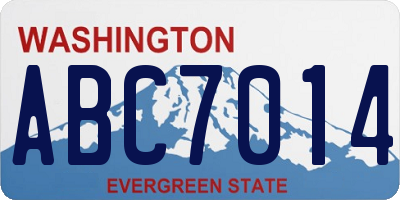 WA license plate ABC7014