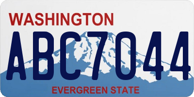 WA license plate ABC7044