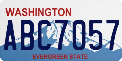 WA license plate ABC7057