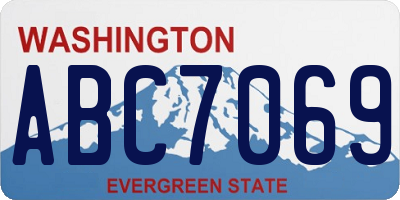 WA license plate ABC7069