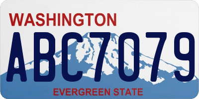 WA license plate ABC7079