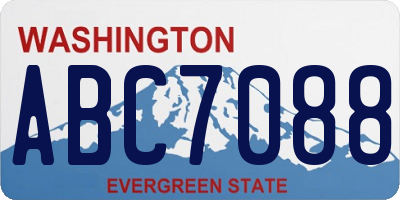 WA license plate ABC7088
