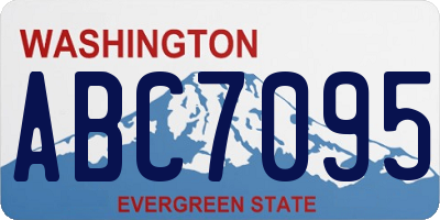 WA license plate ABC7095