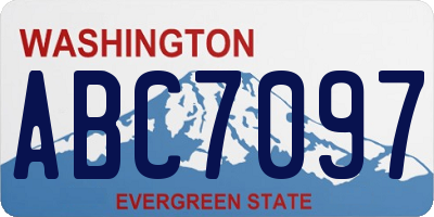 WA license plate ABC7097