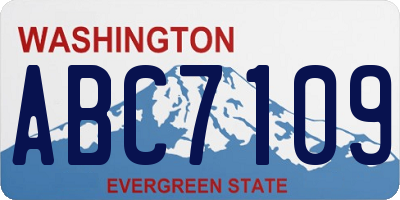 WA license plate ABC7109