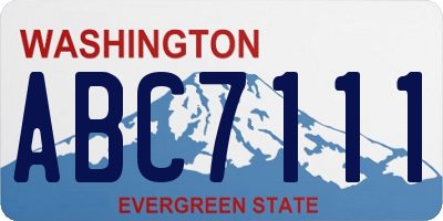 WA license plate ABC7111