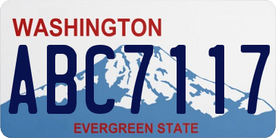 WA license plate ABC7117