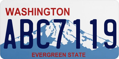 WA license plate ABC7119