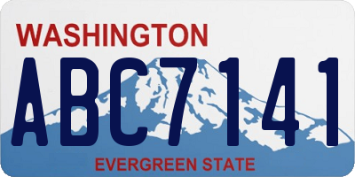 WA license plate ABC7141