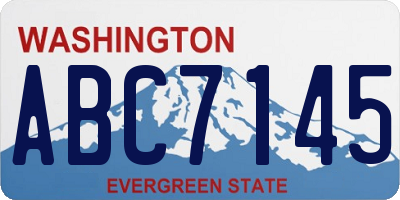 WA license plate ABC7145