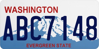 WA license plate ABC7148