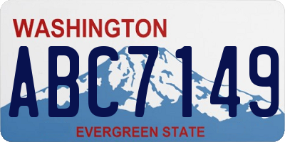 WA license plate ABC7149
