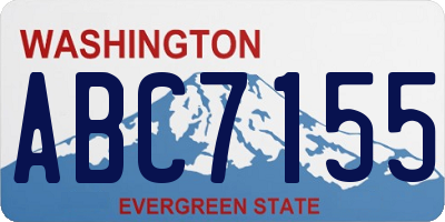 WA license plate ABC7155