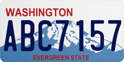 WA license plate ABC7157