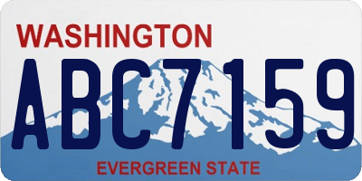 WA license plate ABC7159